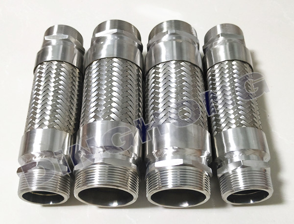SS Braided BSP NPT Male Thread Flexible Hose,,DING HONG INDUSTRIAL